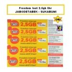 Voucher Isat ori fr inet 2.5gb 5hr